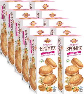 Produktbild von Cookies Doppelkekse gefüllte Hafer-Kekse mit Erdnussbutter-Creme 1800g aus Griechenland