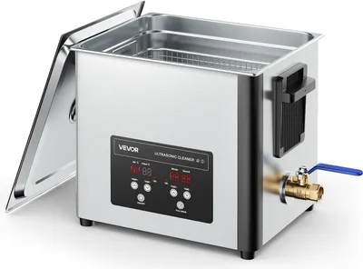 Produktbild von VEVOR 10 L Ultraschallreiniger, professionelle Ultraschallreinigungsmaschine mit Reinigungskorb & Digitalanzeige, 180 W Edelstahl 40 kHz Industrielle Reinigungsmaschine für Teile Vergaser Instrumente