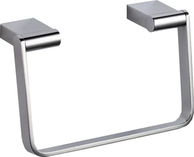 Produktbild von Moderner Handtuchring aus Messing, hochwertig verchromt, mit stabiler Wandhalterung