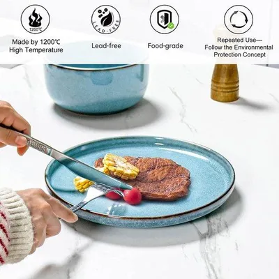 Produktbild von Famanu Servierset 4-teilig - Handgefertigtes Geschirrset