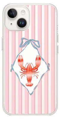 Zdjęcie produktu dla Elastyczne etui do iPhone'a 14 Plus, wykonane z przezroczystego silikonu TPU, z motywem homara