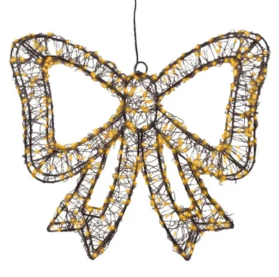 Productafbeelding van Classic warm 500 Micro-LED verlichte strik frame zwart 38 x 34 cm Lumineo