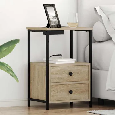 Produktbild von vidaXL Nachttisch Sonoma-Eiche 40 x 31 x 60 cm Holzwerkstoff