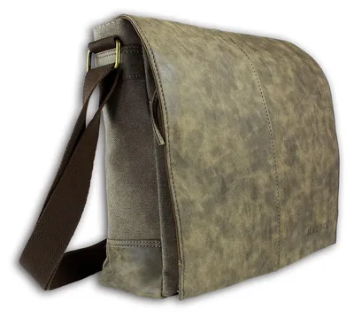 Produktbild von Harolds Herren Messenger Bag Canvas Kunstleder braun OTJ2380N