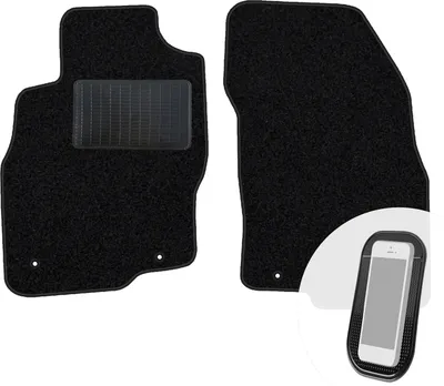 Produktbild von moto-MOLTICO Vorne Fußmatten Auto Velours Autoteppiche Schwarz Automatten Set 2-teilig passend für Alfa Romeo Mito 2008-2018