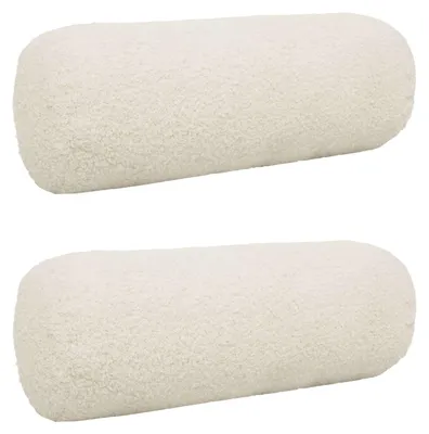 Immagine prodotto di vidaXL, 2 federe decorative, HEERLEN, color crema, diametro 15 x 40 cm, tessuto bouclé