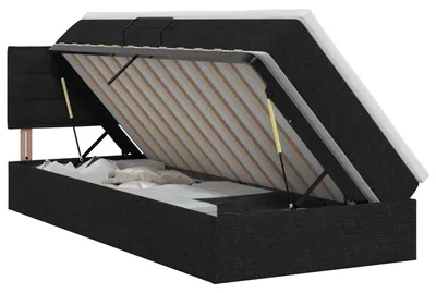 Immagine prodotto di vidaXL Letto contenitore con materasso Nero 100 x 200 cm Velluto