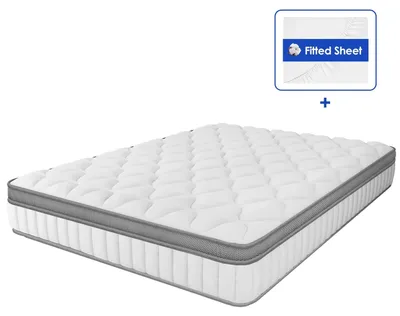 Image de Matelas à 7 zones avec ressorts ensachés - Matelas à ressorts - Matelas en mousse à mémoire de forme - Matelas ergonomique - Matelas hypoallergénique