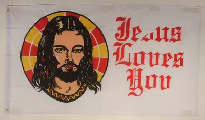 Produktbild von Flagge Fahne : Jesus loves you