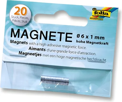 Produktbild von Magnete, Ø 6mm x 1mm, 20 Stück (1 Stück)