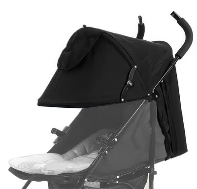 Produktbild von Verstellbares Kinderwagen-Sonnendach, UV-Schutz, wasserdicht, mit Netzfenster & Taschen, stabil, universal für Baby Buggy
