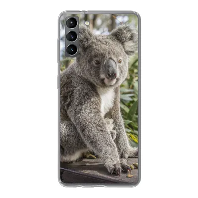Produktbild von MuchoWow® Handyhülle Schutzhülle Hülle für Samsung Galaxy S21 Plus Koala - Holz - Pflanzen - Kinder - Jungen - Mädchen Silikon Softcase Handy Hülle - Handy-Tasche