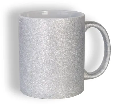 Produktbild von craftcut - Sublimationstasse GLITTER in SILVER - 11 oz/330 m
