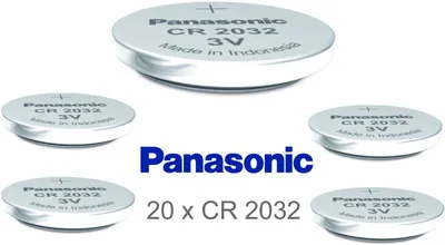Produktbild von 20x Panasonic CR2032 DL2032 ECR2032 Lithium Knopfzellen – Lose Batterien für Uhren, Autoschlüssel