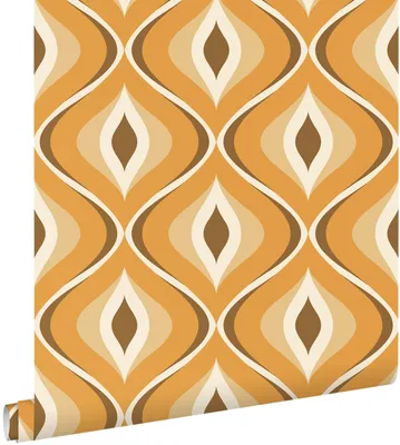 Produktbild von ESTAhome Tapete Retro-Ornamente Braun, Beige und Orange 50 x 900 cm
