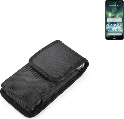 Produktbild von Holster Gürteltasche kompatibel mit Nokia 7.2 Holster Gürtel Tasche wasserabweisend Handy Hülle Schutz Hülle Outdoor schwarz K-S-Trade