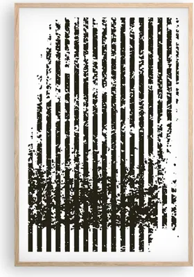 Produktbild von Gerahmtes Poster - Rahmen in heller Eiche - Abstraktion Schwarz Gürtel - 61x91,5 cm - Wand Bild - Wanddeko - Wandbilder - Kunstposter - Wandposter - Bilderrahmen - Bilder - Kunstdruck P2NPA61x91-4855