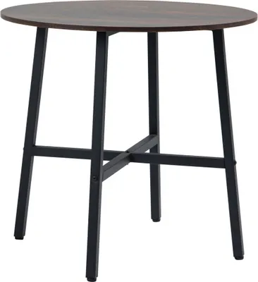 Produktbild von Esszimmertisch 80x80x76 cm Braun Fuer 4 Personen Stahl Kuechentisch Wohnzimmertisch Esszimmer Kueche