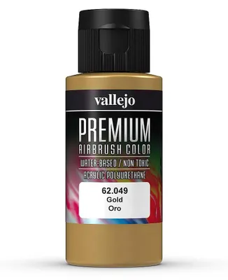 Immagine prodotto di Colori Premium Pearl & Metallics Vallejo 62049 Oro 60ml Acrilfarina per aerografo