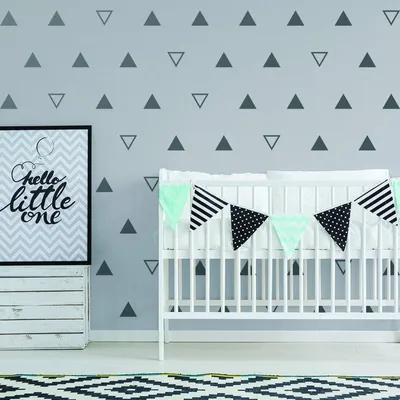 Set aus geometrischen Dreiecken – Decords Wandtattoo, Produktansicht 1