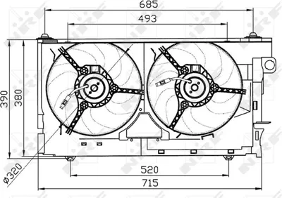 Obrázek produktu pro Ventilátor NRF, chlazení motoru 47030