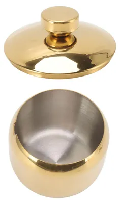 Produktbild von Zuckerdose aus Edelstahl mit Deckel für Gewürze, Salz, Zucker, Pfeffer (Gold)