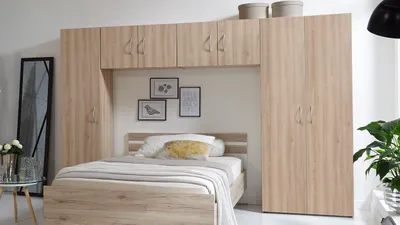 Produktbild von Bettüberbau MRK ca.270x185x40 cm Eiche sägerau Nachbildung