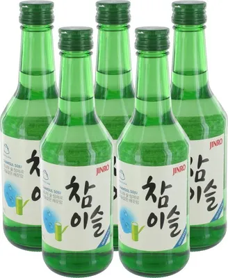 Produktbild von [ 5x 350ml ] HITEJINRO Soju Jinro Chamisul Fresh / Spirituose Alc. 17,2% vol.