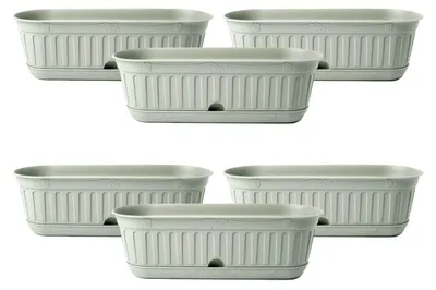 Image de Etika Big - Lot de 6 jardinières, couleur sauge