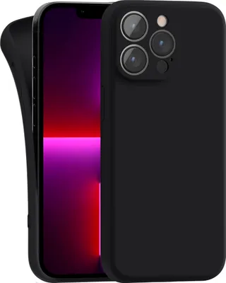 Produktbild von Hülle für Apple iPhone 13 Pro Max - Handyhülle mit Kameraschutz Cover aus Silikon in Schwarz