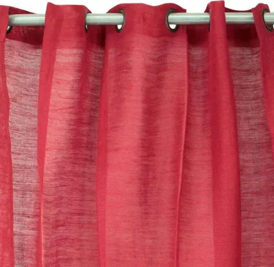 Immagine prodotto di Tenda in juta e cotone color pomodoro 150x250 - stile bohémien