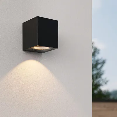 Produktbild von hoftronic LED Wandleuchte Marion dimmbar IP65 schwarz ohne GU10 Polycarbonat