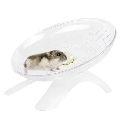Produktbild von Hamsterrad, leise, Laufrad, Laufrad, Hamster, fliegende Untertasse für Hamster, Rennmäuse, Mäuse und andere Weiß