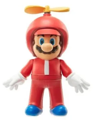 Image de Mario hélice - figurine super mario hélicoptère 8 cm - figurine nintendo articulée - jakks