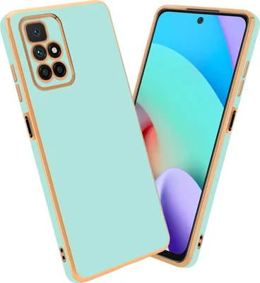 Produktbild von Cadorabo Schutzhülle für Xiaomi RedMi 10 Hülle in Grün Handyhülle TPU Silikon Kameraschutz Etui Case