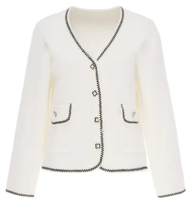 Image de Gilet en tricot pour femme - blanc, taille S