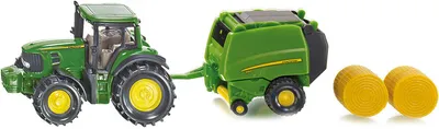 Produktbild von SIKU Blister - John Deere traktor s balíkovačkou