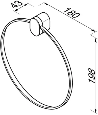 Produktbild von Geesa Wynk handdoekring rond . Chroom