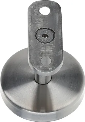 Produktbild von Modell S Edelstahlhalter gerade mit Halterplatte
