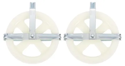 Wäscheleine-Umlenkrolle 2er-Set, 12,7 cm, wetterbeständig, weiß
