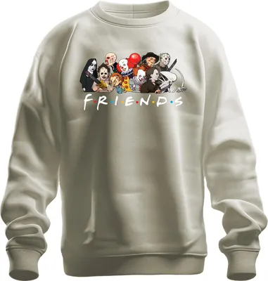 Obrázok produktu pre FRIENDS Horor Ikonen Pennywise Chucky Michael Jason Freddy Fans Uni mikina, Natur, S