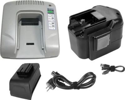 Produktbild von Trade-Shop 2in1 Set: Ni-MH Akku 12V / 2000mAh + USB Ladegerät kompatibel mit Milwaukee 0501-20, 0501-21, 0501-23, 0502-20, 0502-23, 0502-25, 0502-52