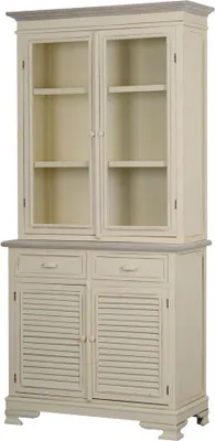 Produktbild von Pesaro Massivholz Küchenbüffet Paulownia Creme / Hellbraun