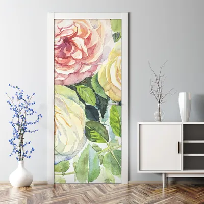Produktbild von Dekorative Türposter Klebefolie selbstklebend Wandaufkleber Pastell Abstraktion 70 x 200 cm