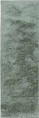 Image de Tapis en Fourrure artificielle Interiyou Fargo Vert 70 x 200 cm