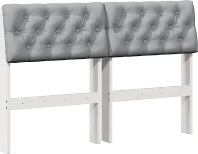 Zdjęcie produktu dla vidaXL Zagłówek tapicerowany jasnoszary 120 cm lite drewno sosnowe