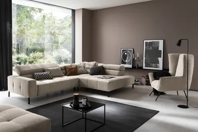 Produktbild von KAWOLA Sofa OHIO Ecksofa Feincord beige Recamiere rechts