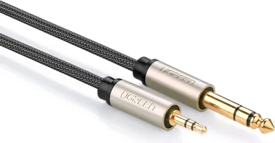 Zdjęcie produktu dla Ugreen 10628 kabel audio 2 m 6,35 mm 3,5 mm czarny