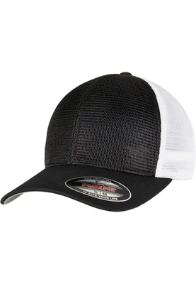 Produktbild von FLEXFIT 360T | Flexfit 360 Omnimesh Cap 2-Tone, Ohne Verschluss - Farbe: Black/White - Größe: L/XL