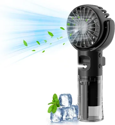 Produktbild von Handventilator mit Wasserkuehlung USB Tragbar 4 Stufen Schwarz